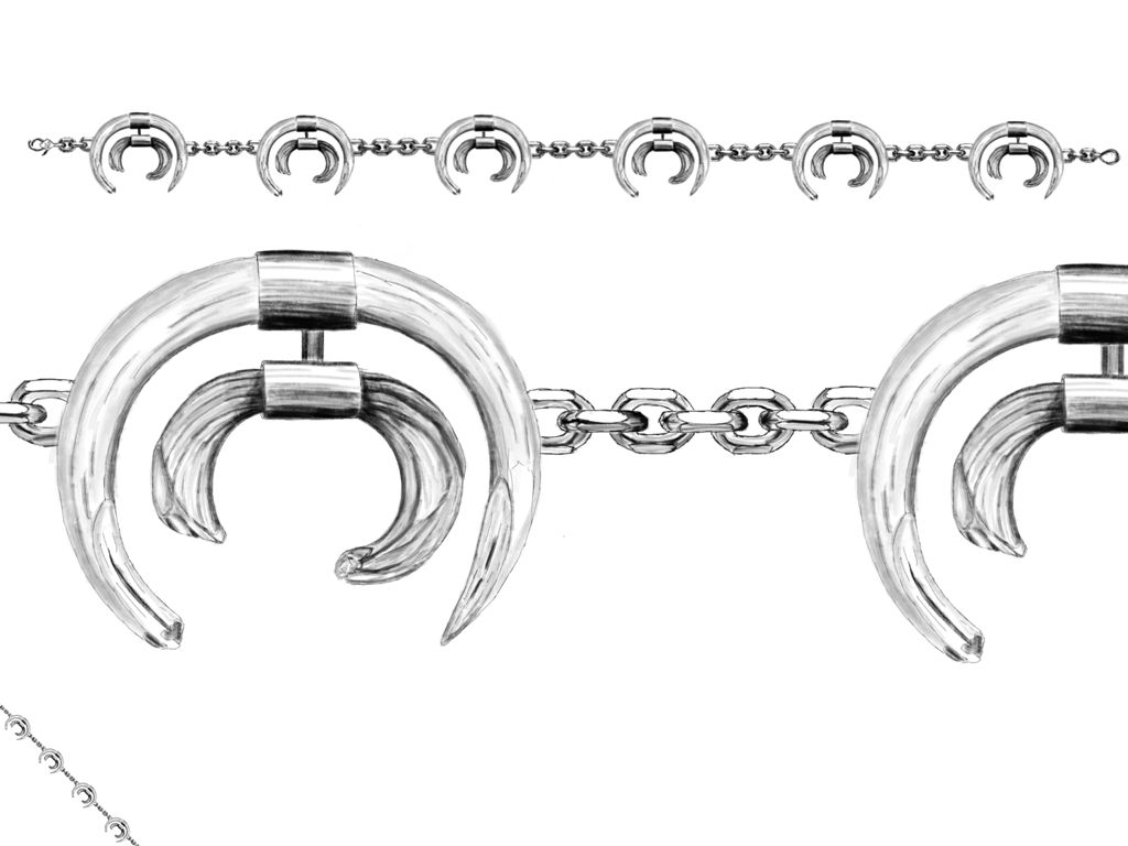 Étude de bracelet autour du même motif